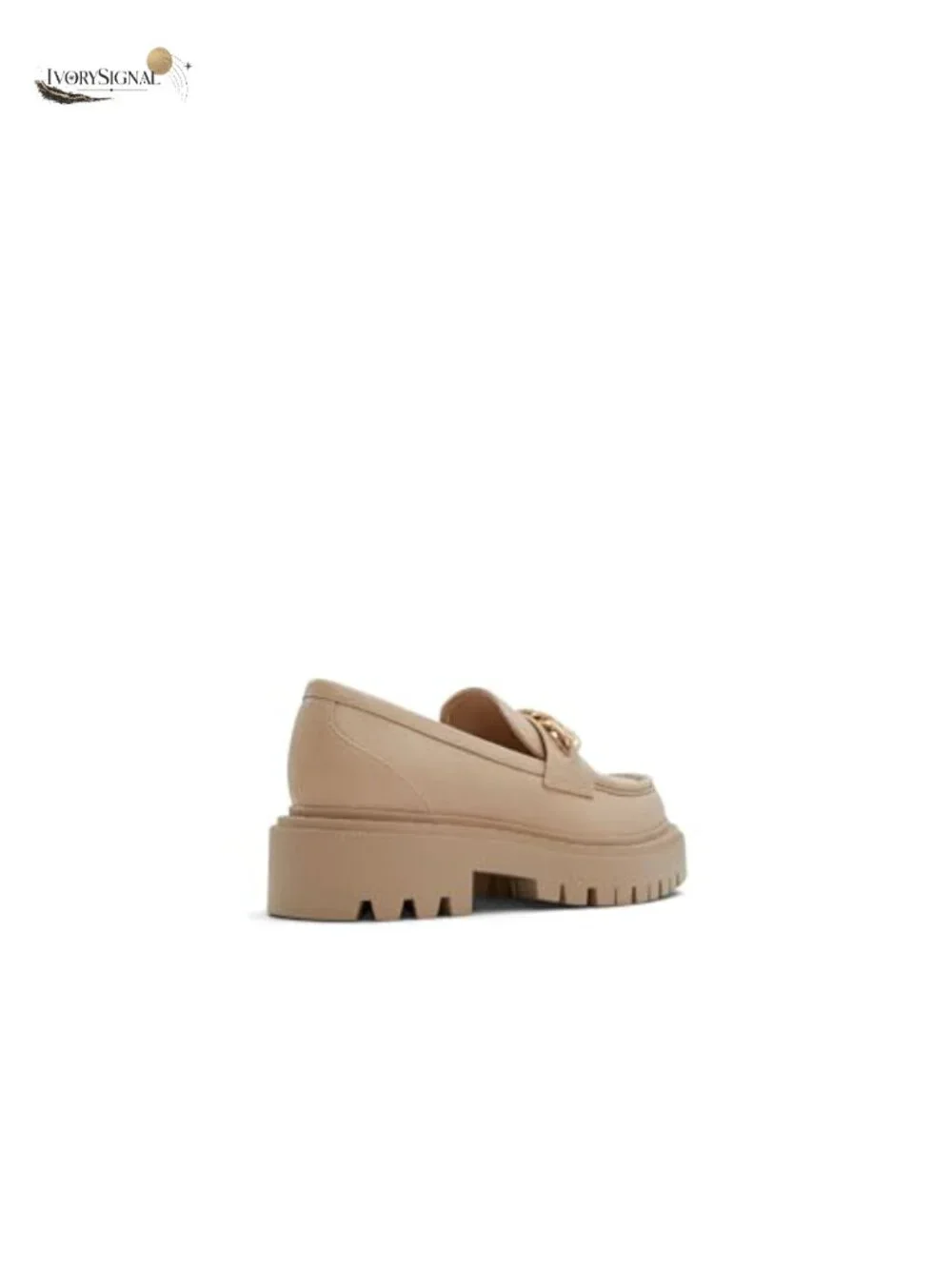 Faux Leather Loafers Slip-On Flats Square Toe Platform Heel Women's